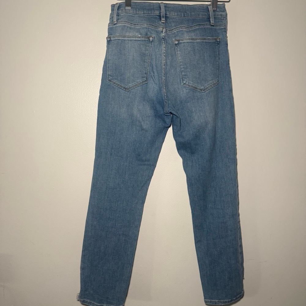 FRAME sz 28 Le High Straigh Jeans Laskey‎ Rips Straight Leg Distressed - Picture 4 of 6